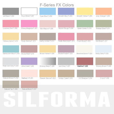 "FuseFx" - Silikono dažai įvairių spalvų - "F-series"